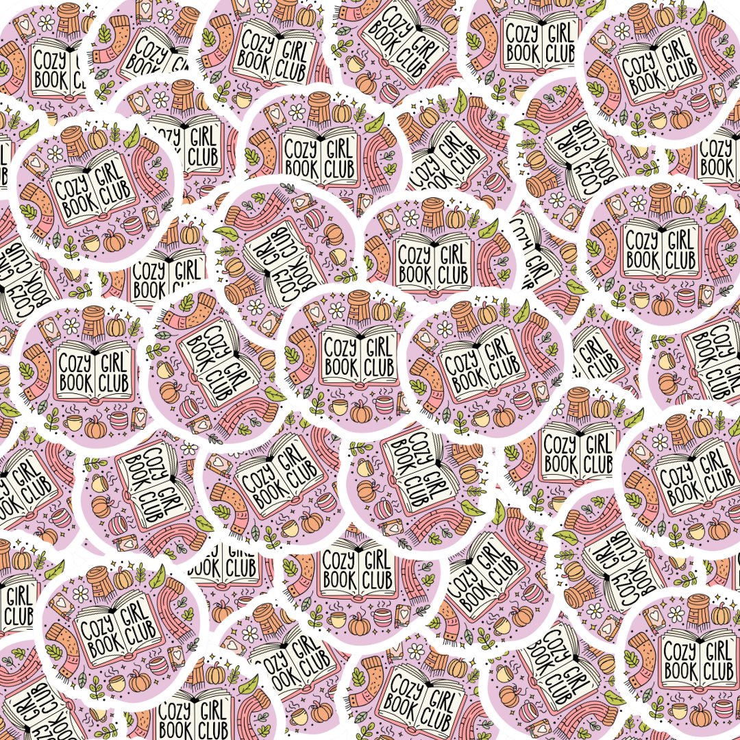Cozy Girl Book Club Sticker