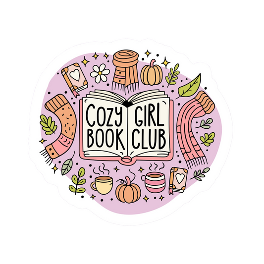 Cozy Girl Book Club Sticker